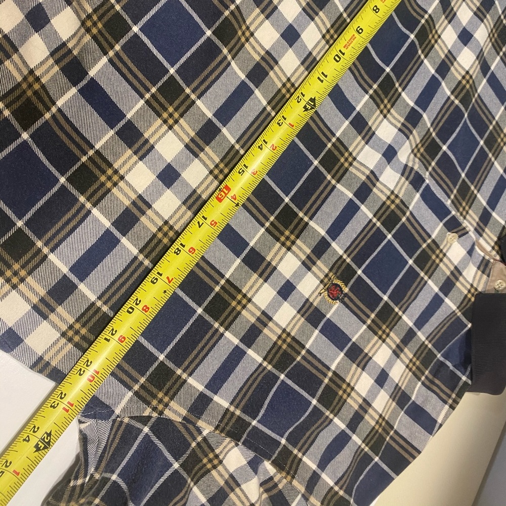 🎉2/$30 Tommy Hilfiger Vintage Plaid LongSleeve Polo Shirt Men's Large Pullover - Picture 11 of 14